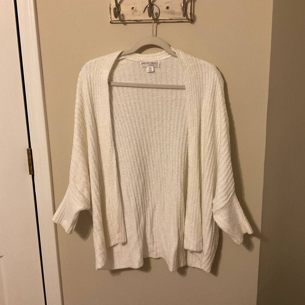 Barefoot Dreams cozychic lite cardigan ivory